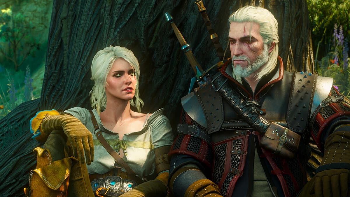 10 increíbles personajes femeninos de videojuegos para honrar el Día Internacional de la Mujer 16 Ciri y Geralt sentados contra un árbol