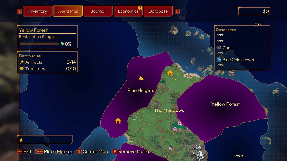 Ubicaciones de limo nocivo en Pine Heights en Lightyear Frontier