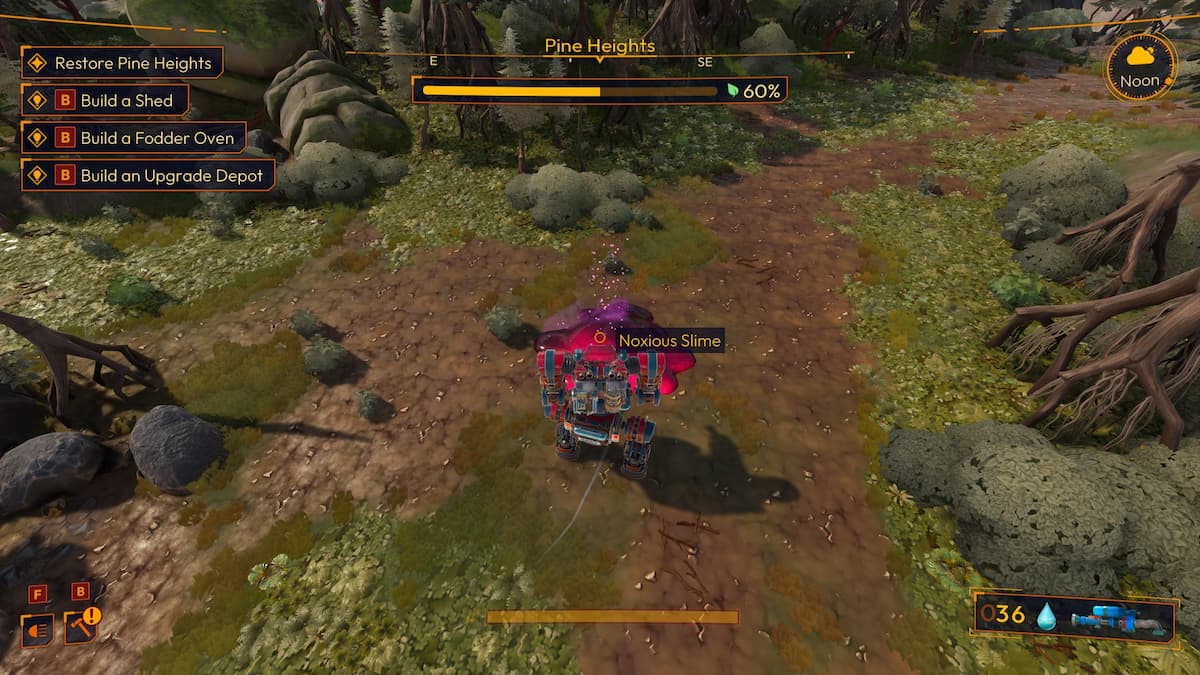 Ubicaciones de limo nocivo en Pine Heights en Lightyear Frontier