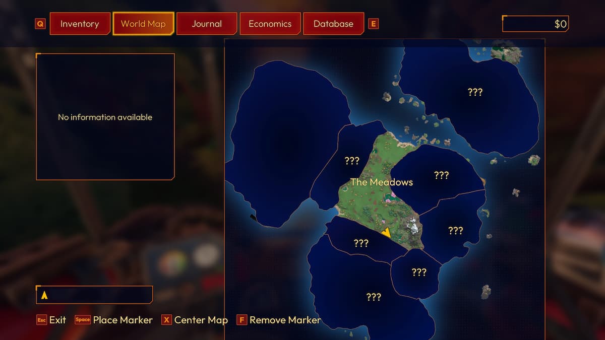 Ubicación del mapa de Sprout Cannon en Lightyear Frontier