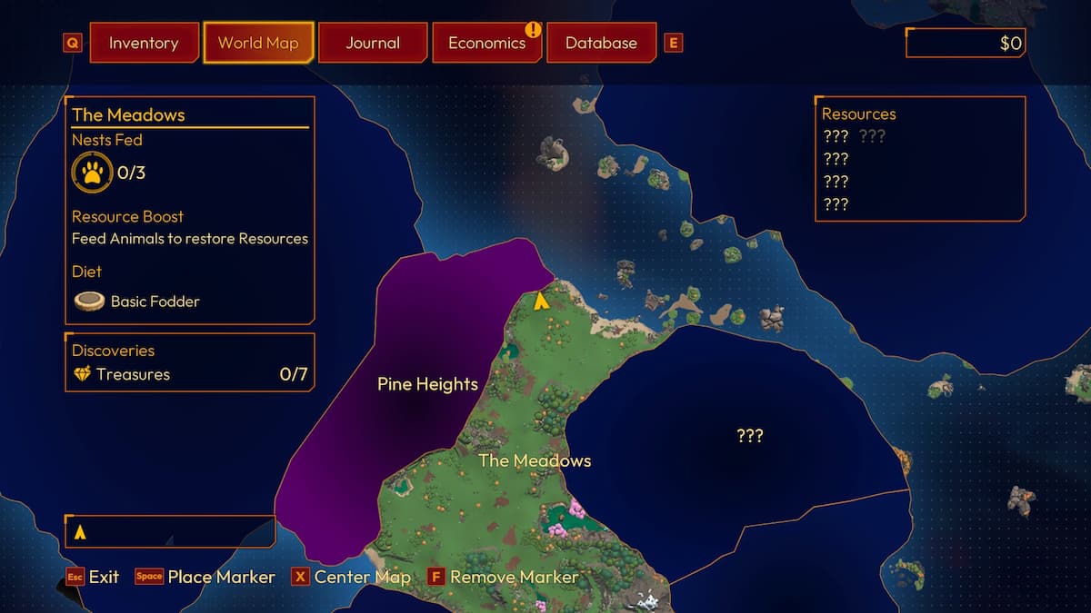 Ubicación del mapa de Seed Shooter en Lightyear Frontier