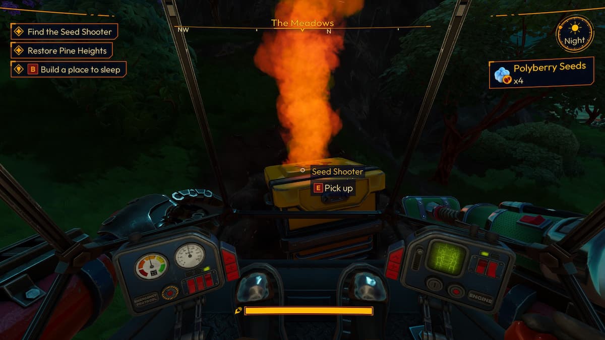 Ubicación del contenedor Seed Shooter en Lightyear Frontier