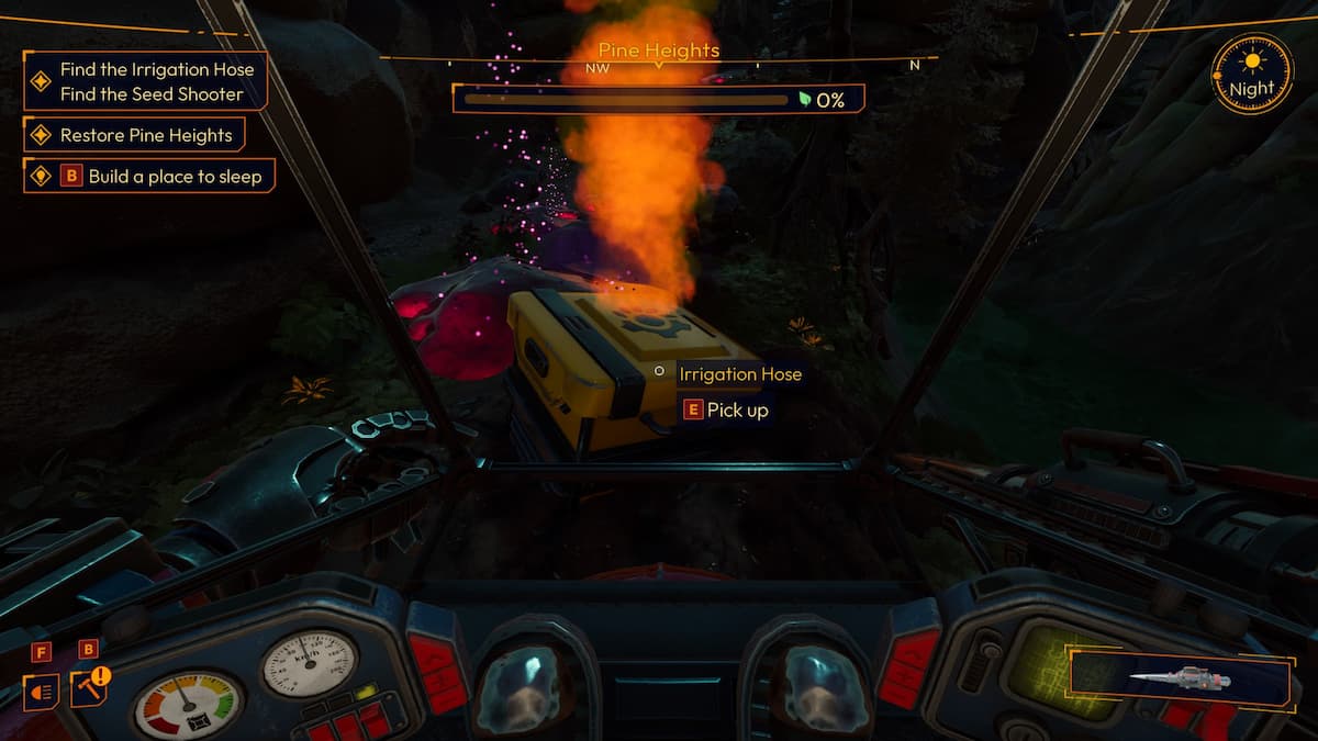 Manguera de riego cofre amarillo en Lightyear Frontier