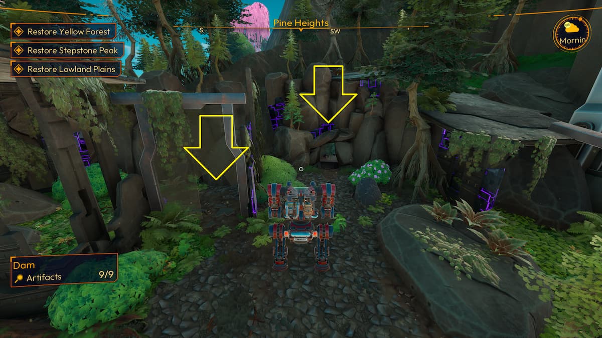 Entrada a la cueva y a la habitación en Pine Heights