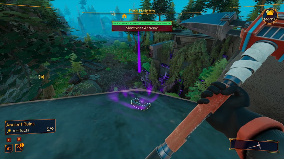 Artefacto en Pine Heights en Lightyear Frontier, en la pared.