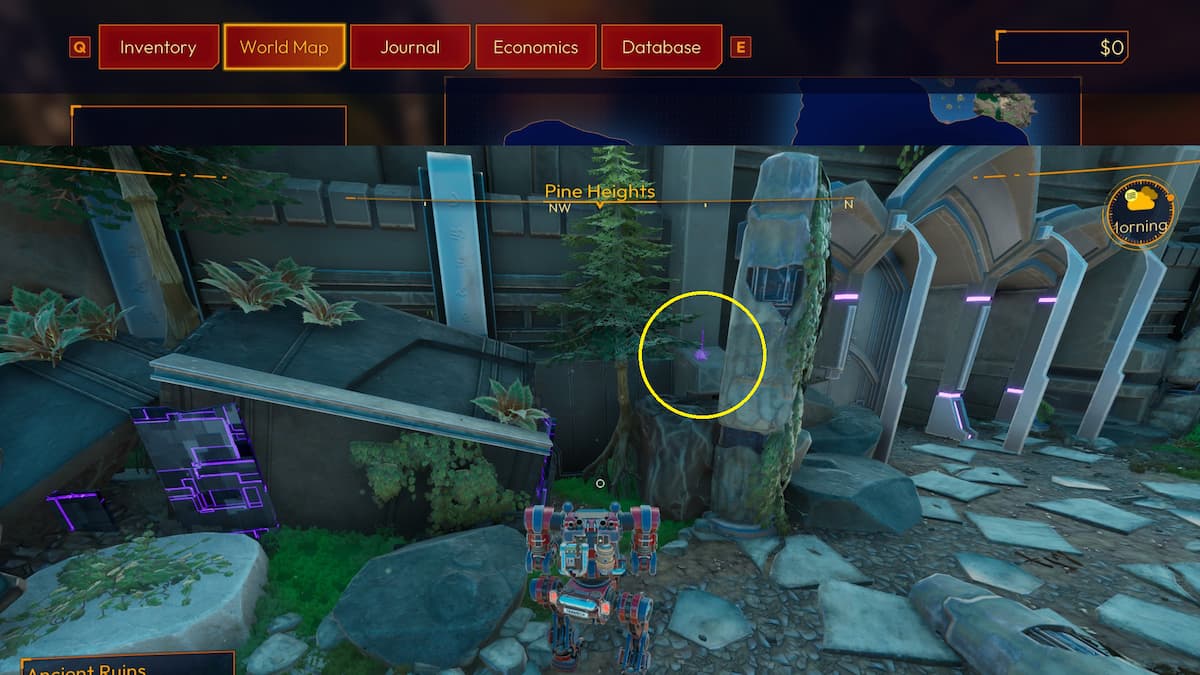 Artefacto en Pine Heights en Lightyear Frontier, en la pared