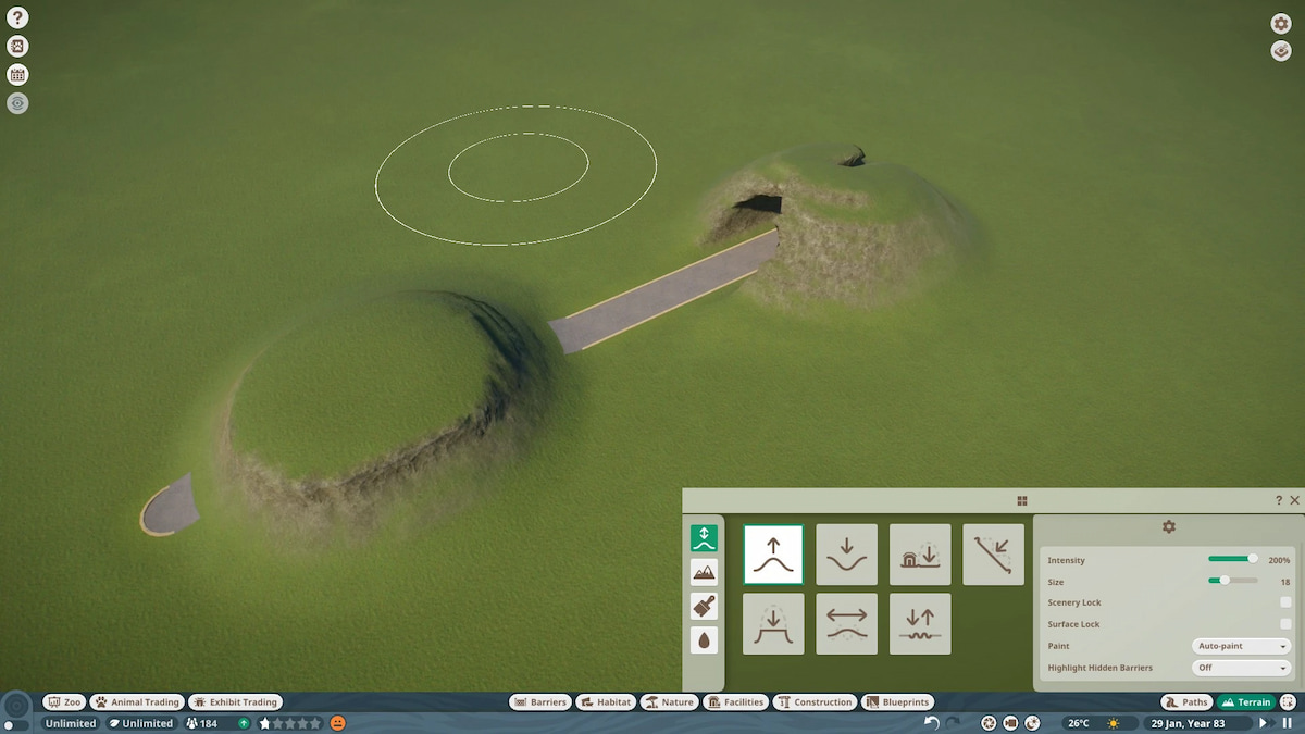 Se cambiaron las herramientas creativas de Planet Zoo del mod Freebuild Expanded Building.