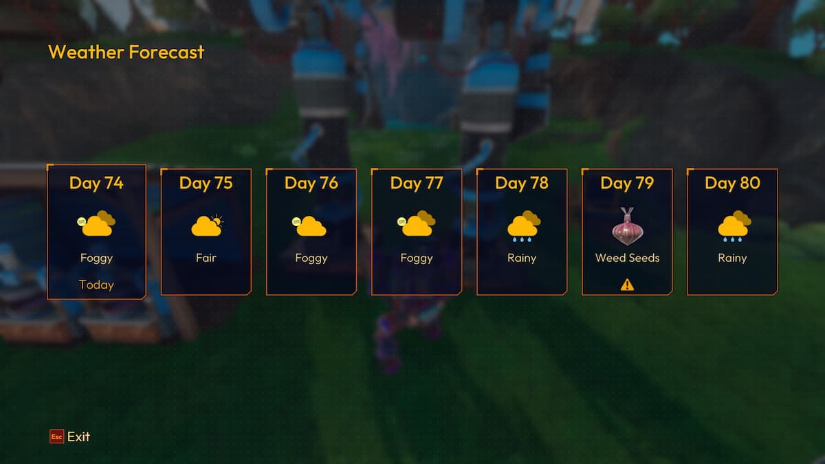 Vista previa del pronóstico del tiempo en Lightyear Frontier