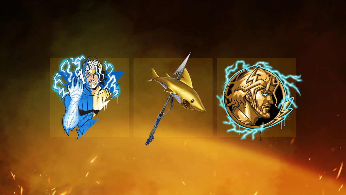 Cómo jugar Midas Presents: El suelo es lava en Fortnite 9 El cartel oficial de todos los pisos incluye recompensas de lava, spray de Zeus, spray de medallón de Zeus y pico de tiburón dorado.