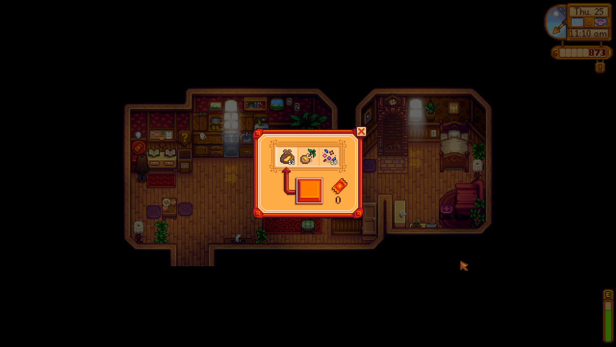 Un menú similar a una máquina tragamonedas con opción para insertar boletos para tener la oportunidad de girar y ganar una recompensa.