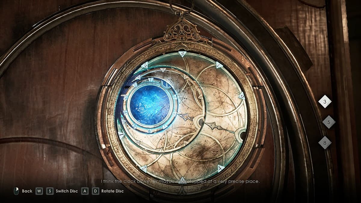 Usando el talismán del reloj