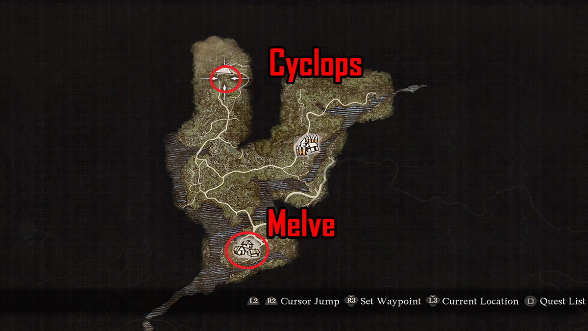 mapa del campo en dragons dogma 2