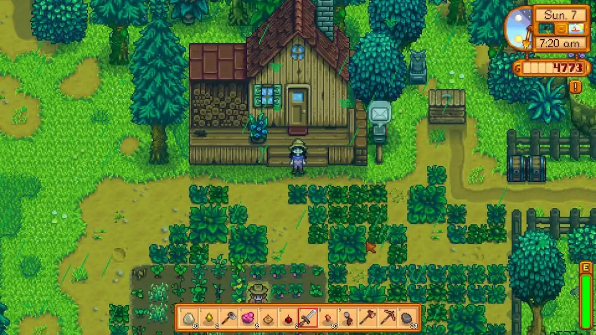 Cómo conseguir musgo en Stardew Valley 1.6 10 Evento de lluvia verde durante el verano.