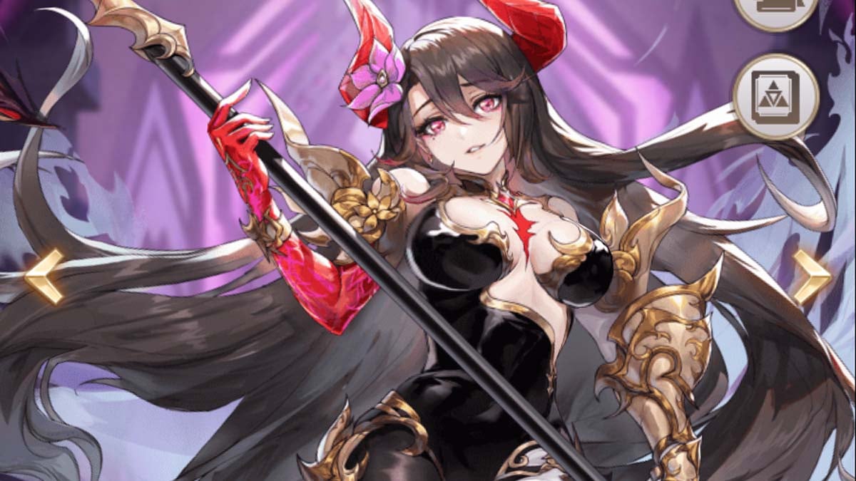 Pantalla principal del personaje Hela en Pixel Heroes