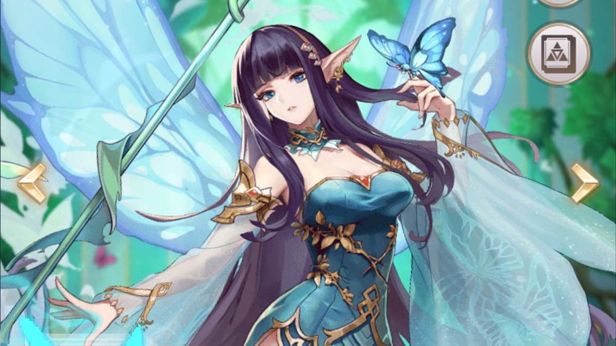 Pantalla principal del personaje Irelia en Pixel Heroes