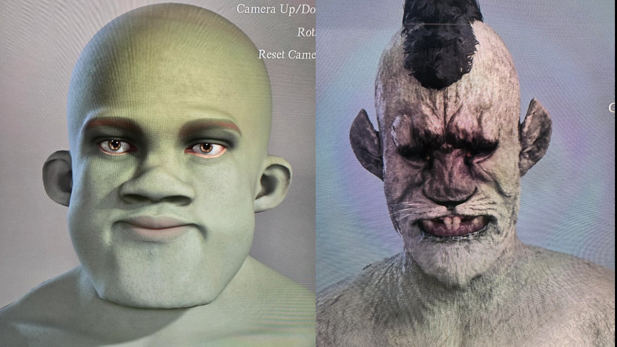 Recreación de Shrek y el Burro