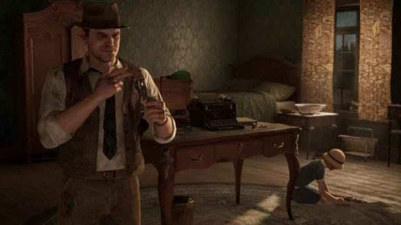 Edward lighting a cigar in Cassandra