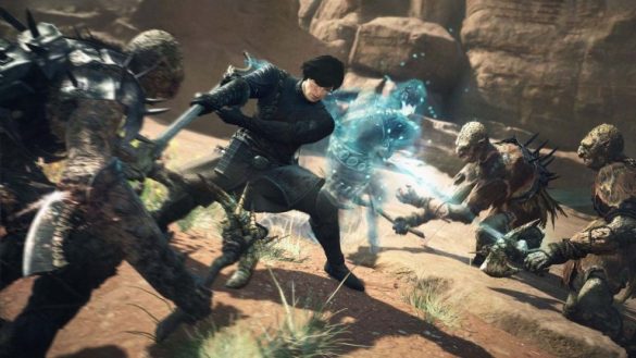 Character engaged in combat in Dragon
