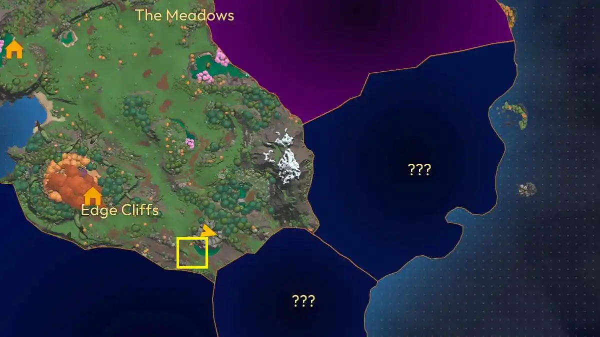 Todas las ubicaciones de malezas nocivas de Edge Cliffs en Lightyear Frontier 7 Mapa de acantilados de borde de maleza nociva Lightyear Frontier