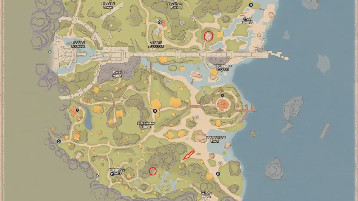 Keeper of Flames y Keeper of Gales anulan las ubicaciones del mapa. 