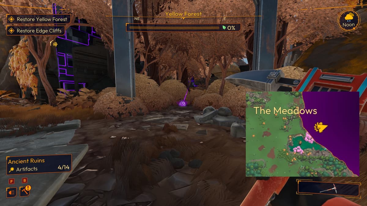 Todas las ubicaciones de artefactos en Yellow Forest en Lightyear Frontier 22 Ubicación de un artefacto en el Bosque Amarillo en Lightyear Frontier