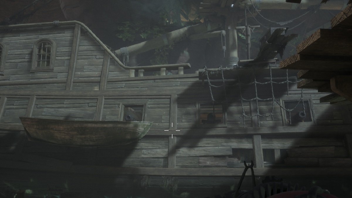 Lado del barco fantasma en Midnight Ghost Hunt