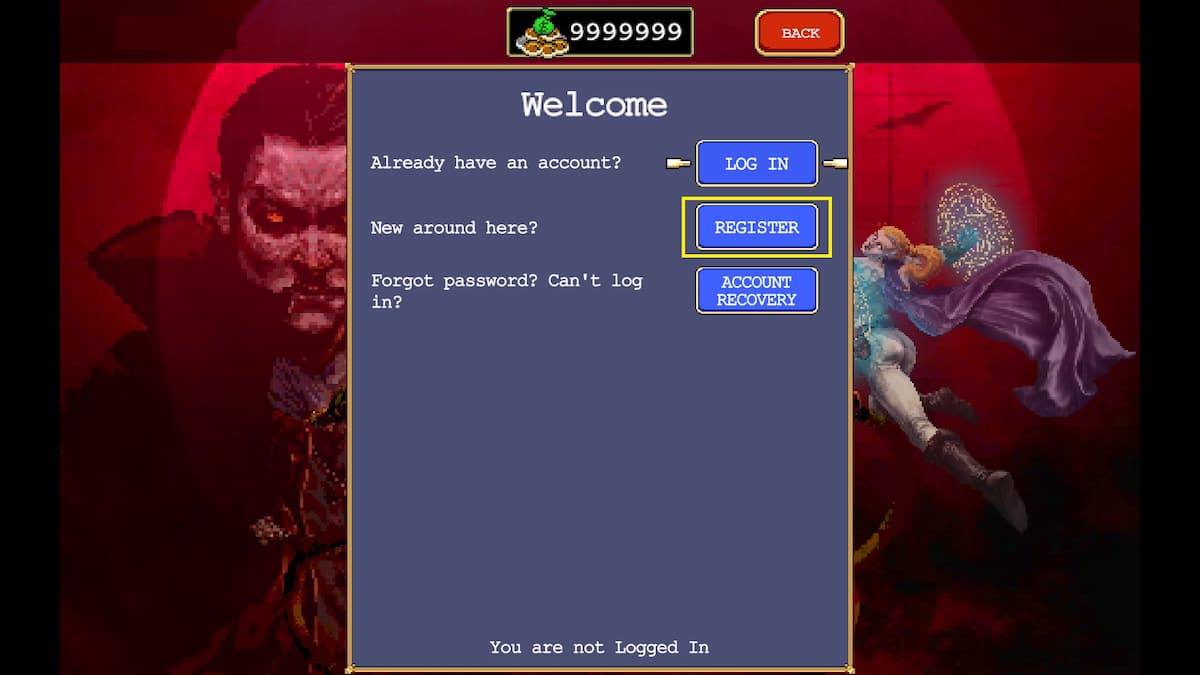 Creación de cuenta Supervivientes vampiros