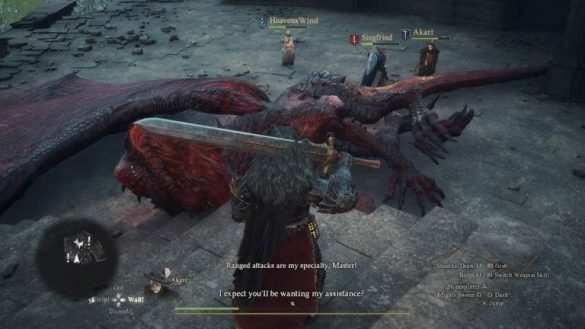 the player defeats the dragon in dragon