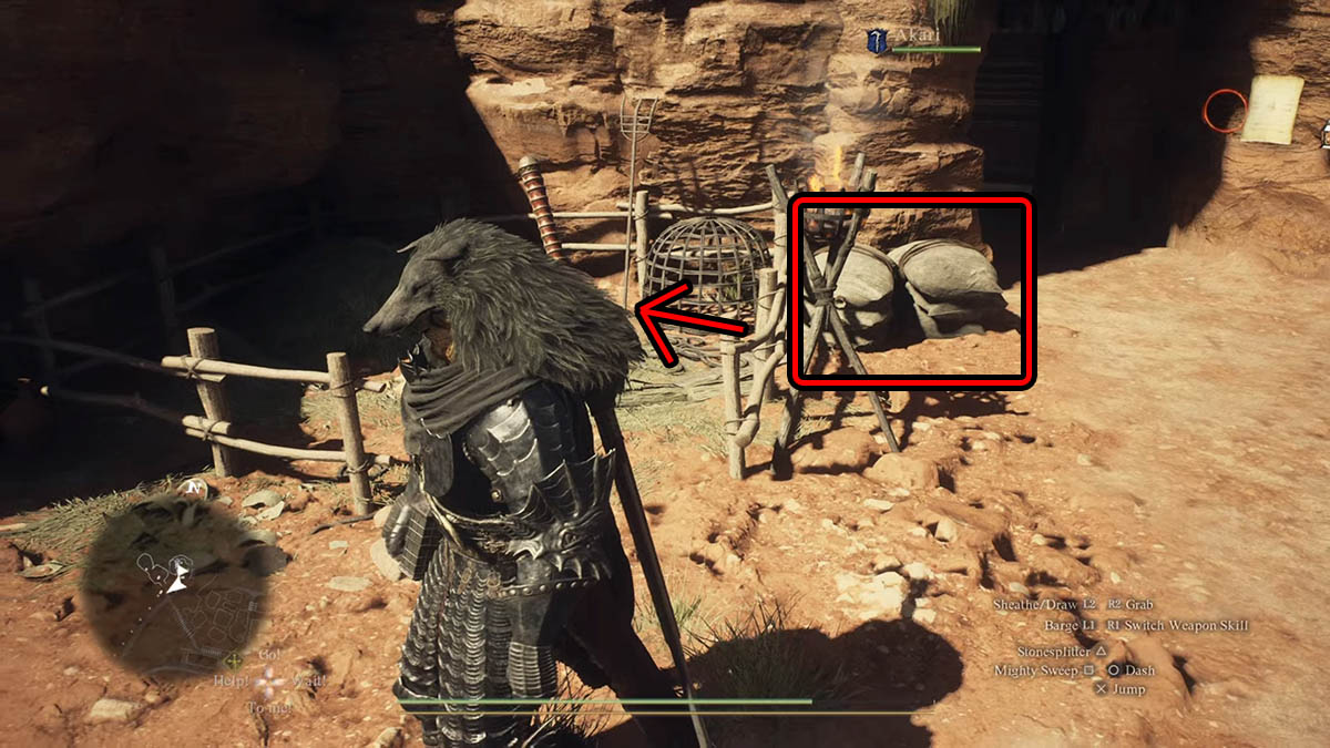 llevando bolsas en dragons dogma 2 en la taberna higgss