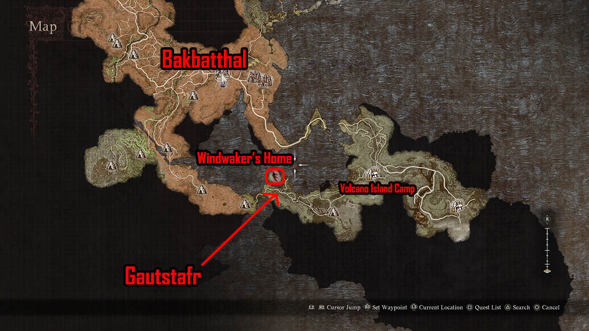 Ubicación del enano Smith en Dragons Dogma 2