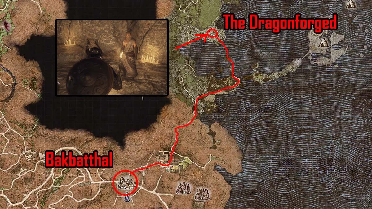 Ubicación de Wyrmfire Smith en Dragons Dogma 2