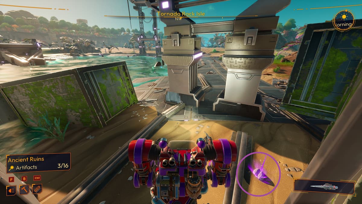 Ubicación del artefacto en Tornado Rock Isle en Lightyear Frontier