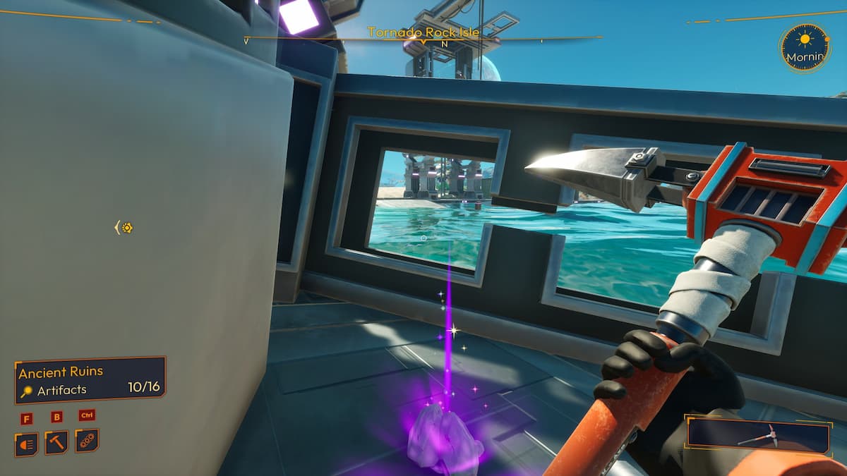 Ubicación del artefacto en Tornado Rock Isle en Lightyear Frontier