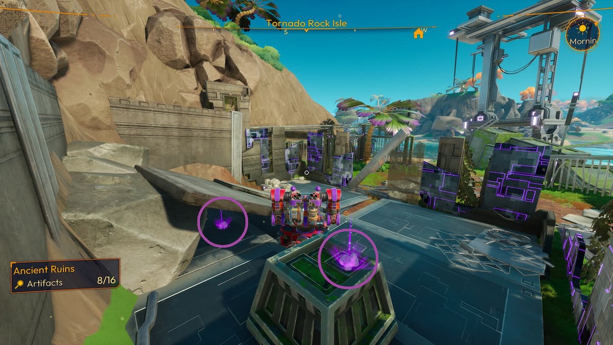 Ubicación del artefacto en Tornado Rock Isle en Lightyear Frontier