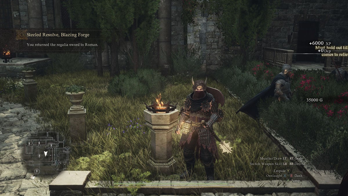 La recompensa por la espada Regalia restaurada en Dragon Dogma 2