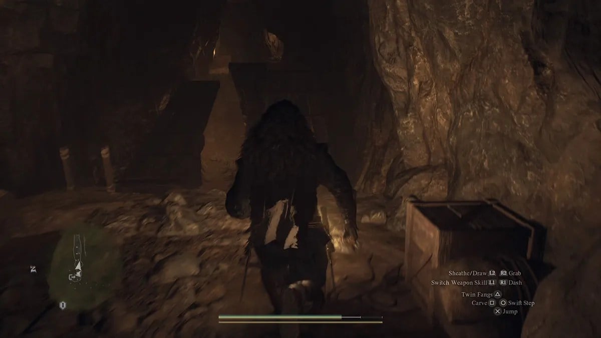 Ladrón saltando a través de un rompecabezas de plataformas en Dragons Dogma 2.