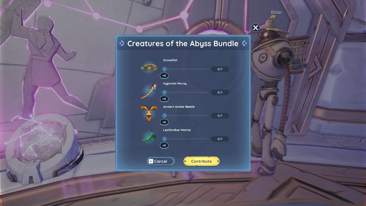 Requisitos del paquete Criaturas del Abismo para la Bóveda de las Raíces.