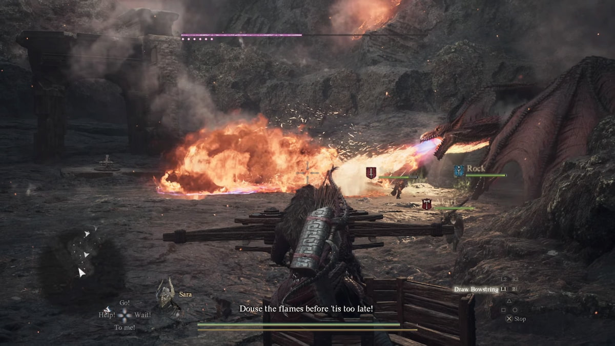 Cómo vencer al verdadero dragón en Dragon's Dogma 2 12 dragón jefe lucha balista