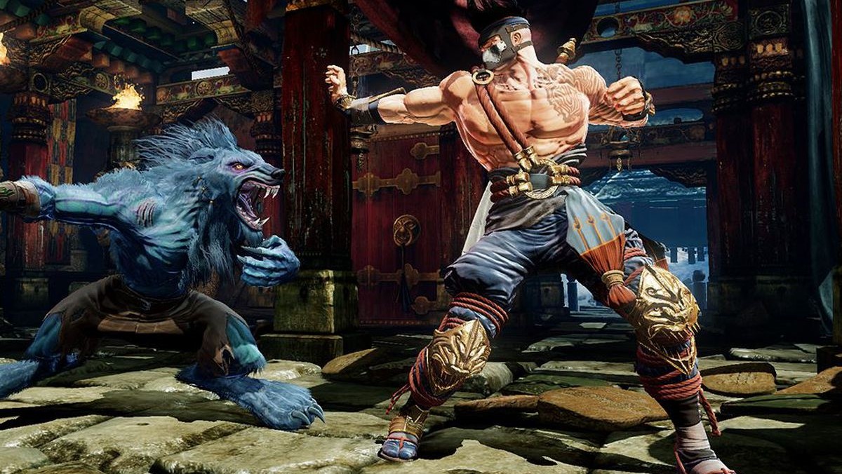 Jago y Sabrewolf peleando en Killer Instinct