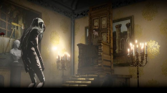 Scene from Ending A in Withering Rooms.