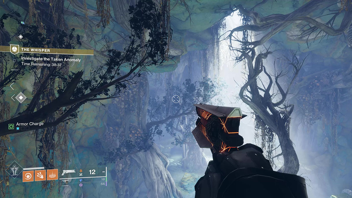 Ubicación de una confluencia Vex que genera plataformas en la misión The Whisper Exotic en Destiny 2