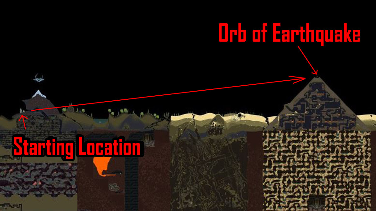 ubicación de los orbes de noita ubicación del orbe del terremoto