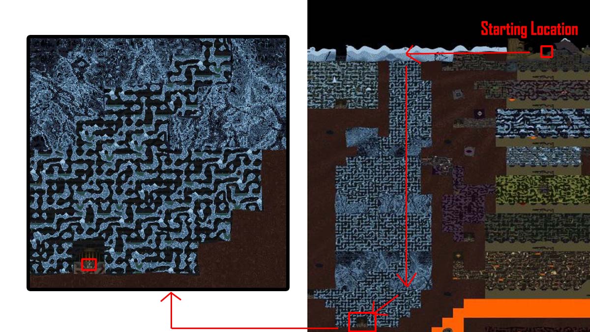Ubicación de los orbes de Noita Orbe deercoy