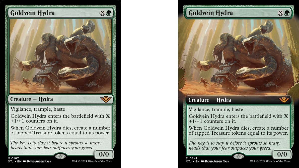 Variantes del arte de la carta Goldvein Hydra en MtG