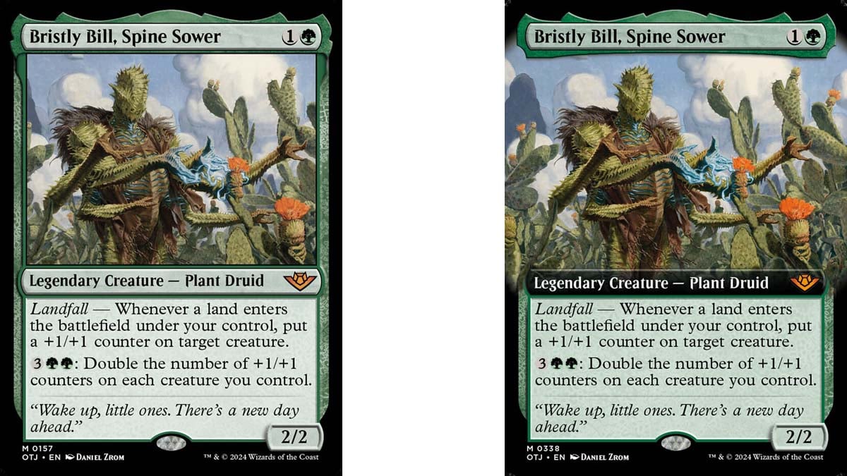 Variantes de arte de cartas de Bristly Bill, Spine Sower en MtG