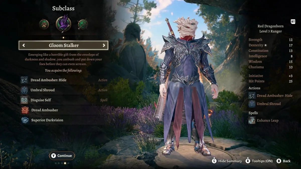 guardabosques acechador sombrío en baldurs gate 3