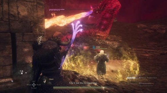fighting the snake sacred arbor purgener in dragon