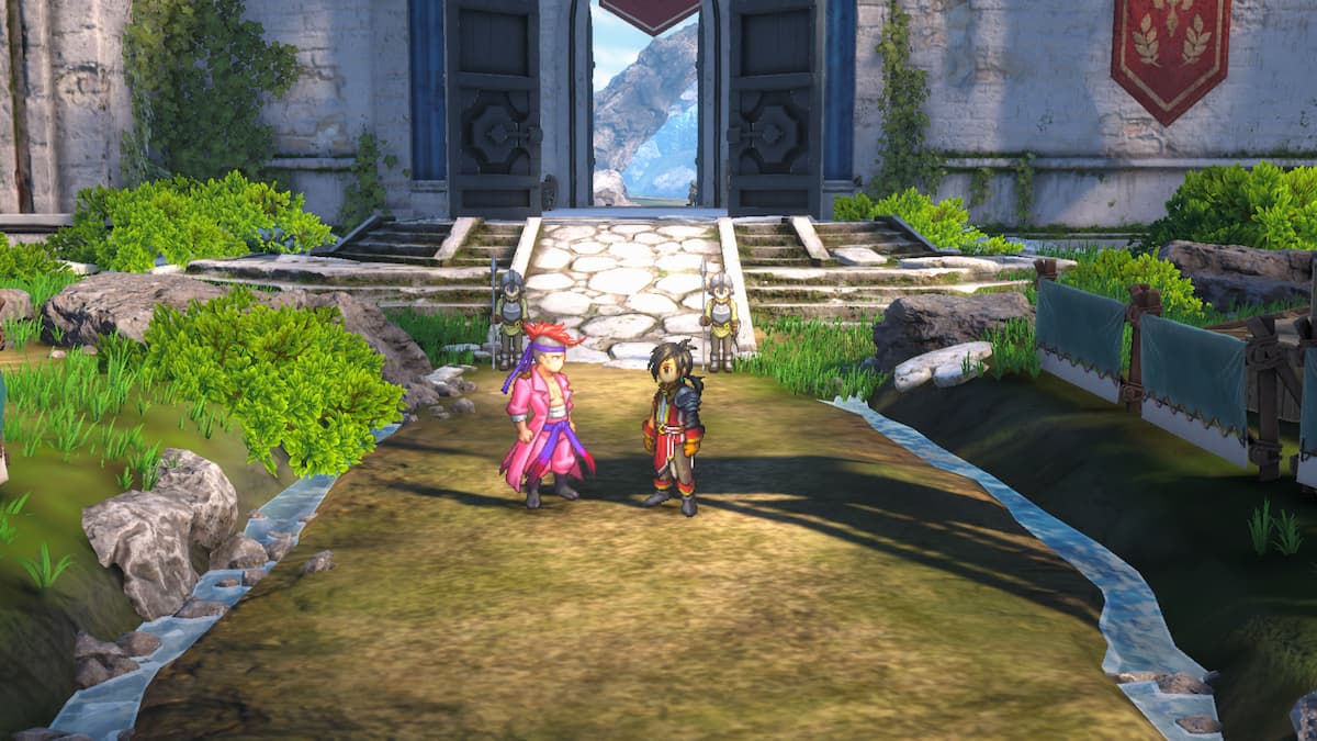 Nowa y Yasuka en el Fuerte, reclutándolo.