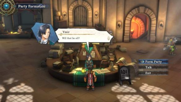 Nowa speaking to Ymir at HQ with Form Party option