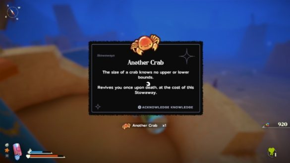another crab extra life stowaway